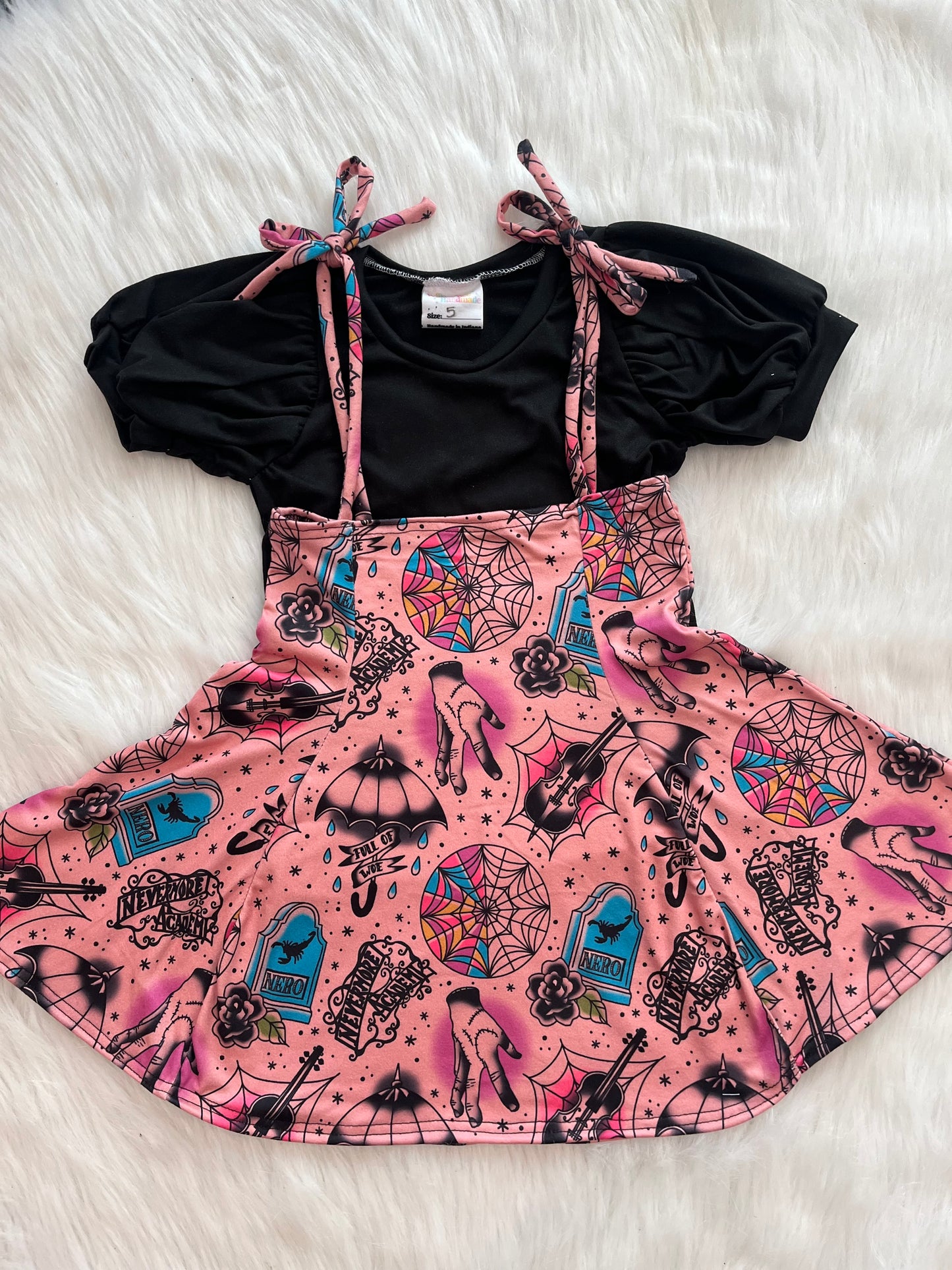 Black Tank with Petal Sleeve add on