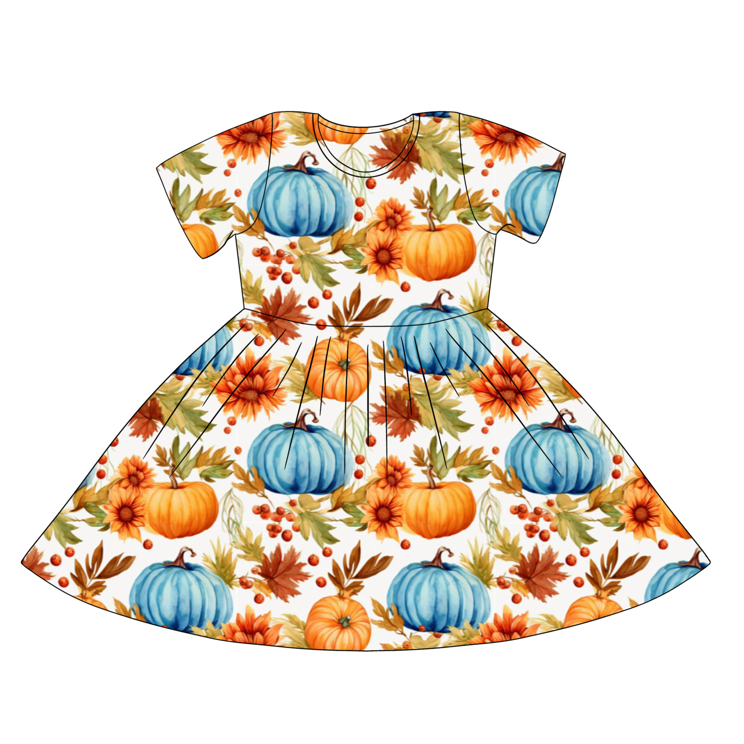 Teal & Orange Pumpkin Floral Custom Items