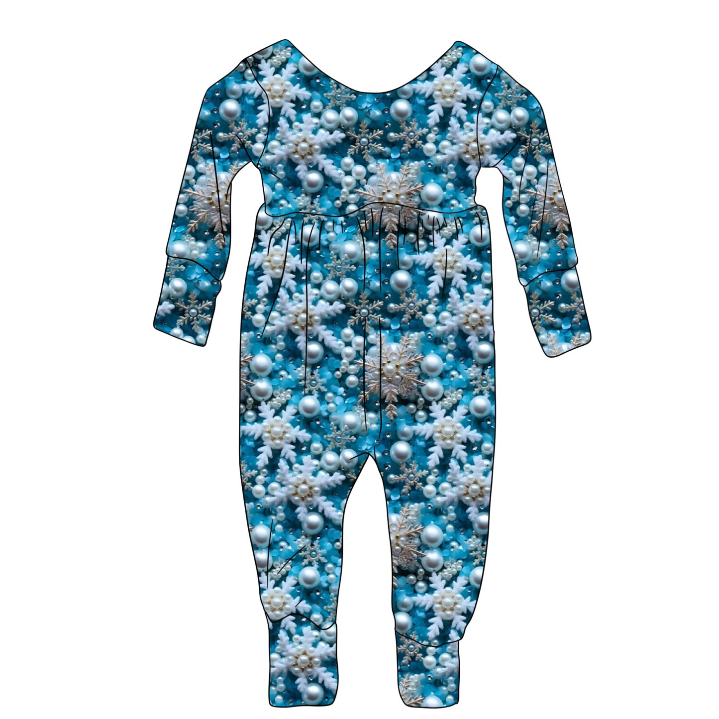 Blue Christmas Faux Embrodidery Custom Item