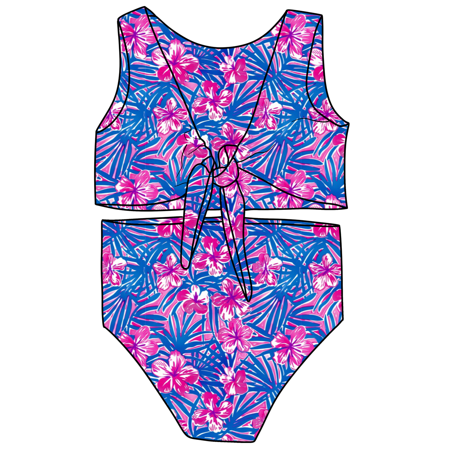 Pink/Blue Hibiscus Custom Items