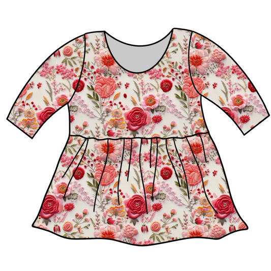 Rose Faux Embroidery Floral Custom Items