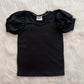 Black Tank with Petal Sleeve add on