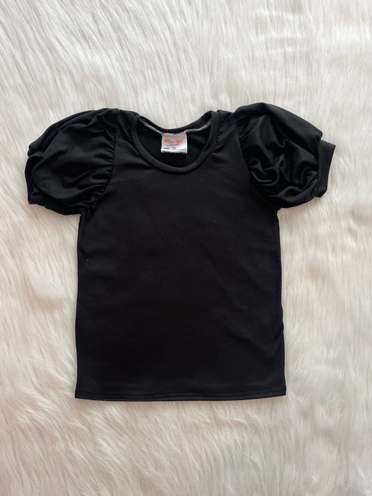 Black Tank with Petal Sleeve add on