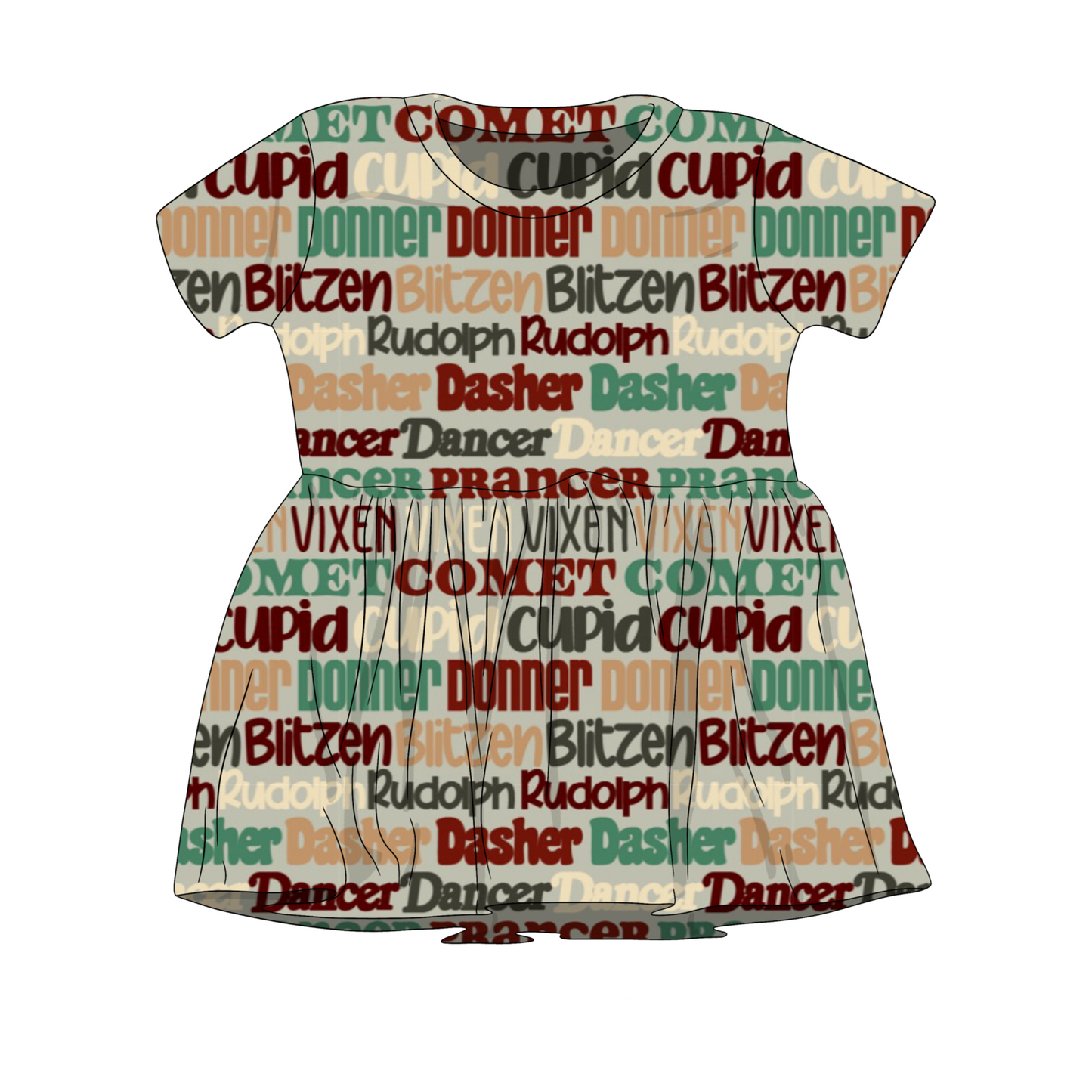 Reindeer Names & Coordinate Custom Item