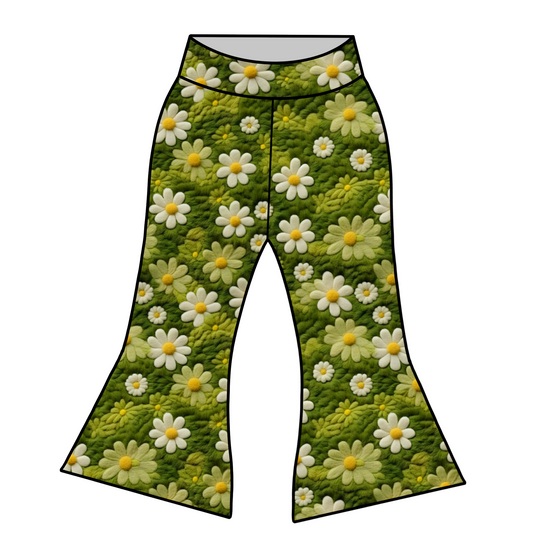 Faux Embroidery Green Floral Custom Items