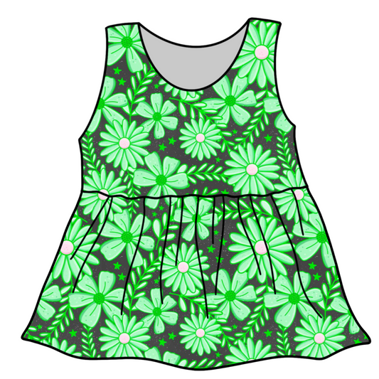 Neon Green Floral Custom Items